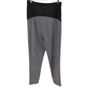 Flutter & Kick Maternity Pants Size M Black‎ White Stretch Skinny Ankle 27"